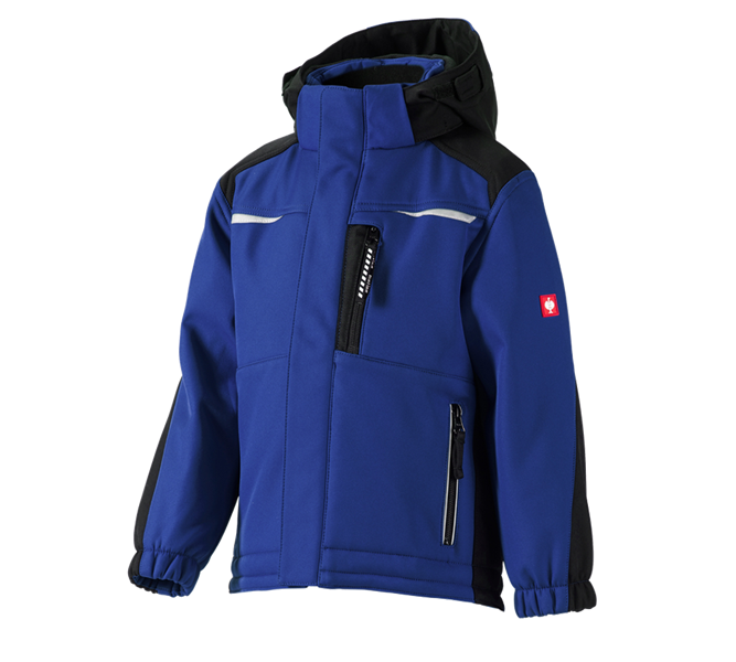 Main view, Kids, Children's softshell jacket e.s.motion, royalblue/black