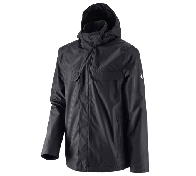 Main view, e.s.concrete, Rain jacket e.s.concrete, black