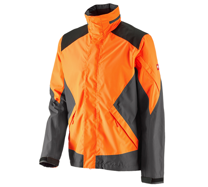 Main view, Clothing, e.s. Forestry rain jacket, high-vis orange/carbongrey