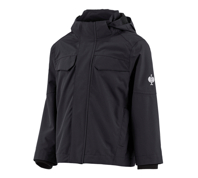 Main view, Jackets, Rain jacket e.s.concrete, children's, black