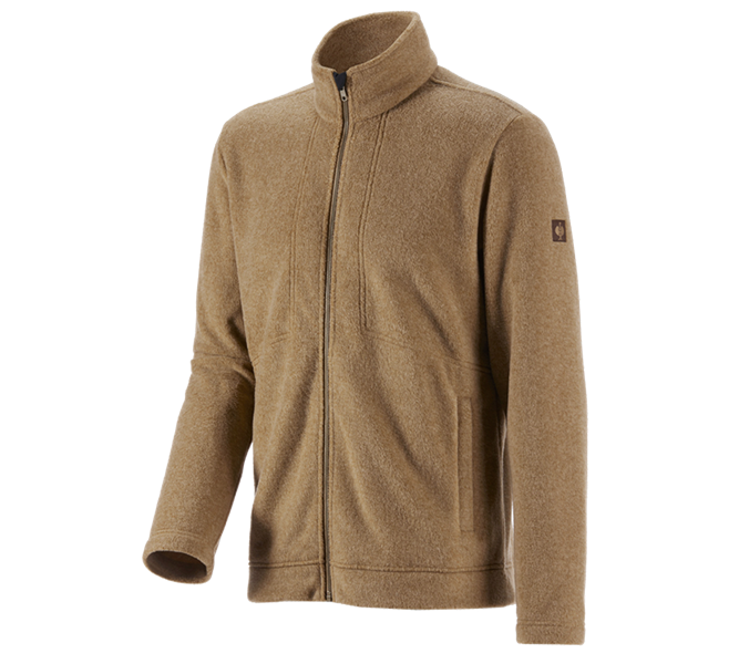 Main view, e.s.vintage, Fleece jacket e.s.vintage, sepia melange