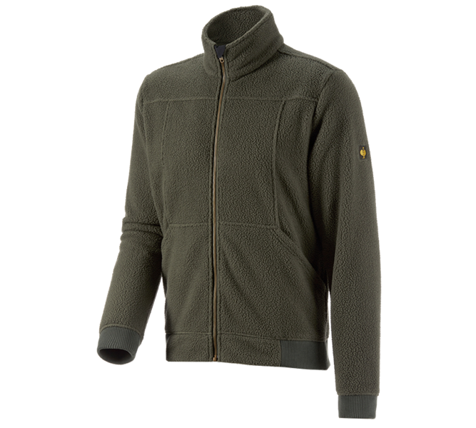 Hovedvisning, e.s.vintage, Fiberpelsjakke e.s.vintage, camouflagegrøn