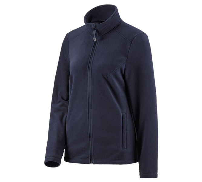 Main view, Clothing, e.s. Fleece jacket CI, ladies', navy