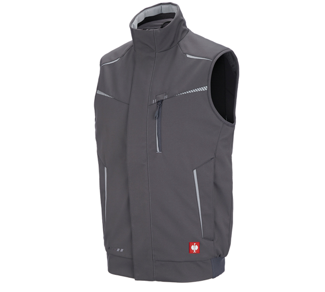 Main view, Cold, Winter softshell bodywarmer e.s.motion 2020, anthracite/platinum