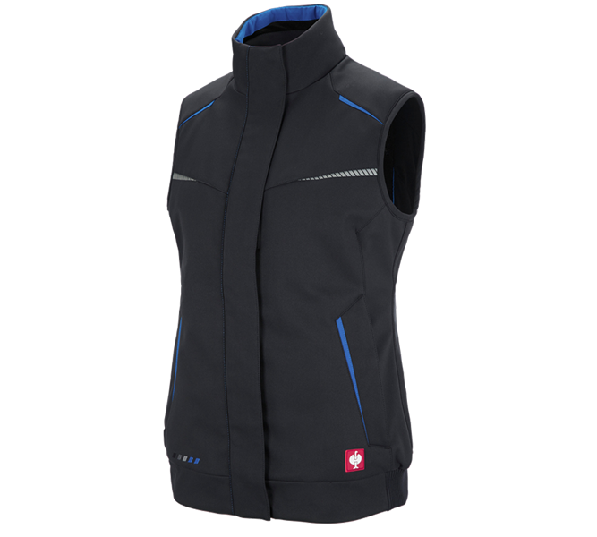 Main view, Work Body Warmer, Winter softshellbodywarmer e.s.motion 2020,ladies', graphite/gentianblue