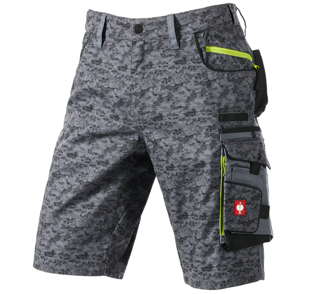 Main view, Clothing, e.s. Shorts Pixel, grey/graphite/lime