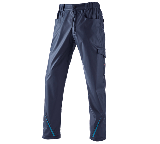 Main view, Work Trousers, Rain trousers e.s.motion 2020 superflex, navy/atoll