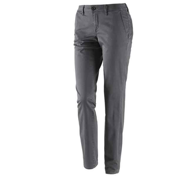 Main view, Search, e.s. 5-pocket work trousers Chino, ladies', anthracite