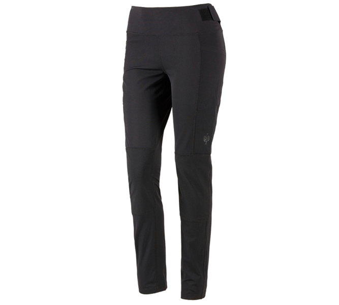 Main view, Clothing, Functional tights e.s.trail, ladies', black