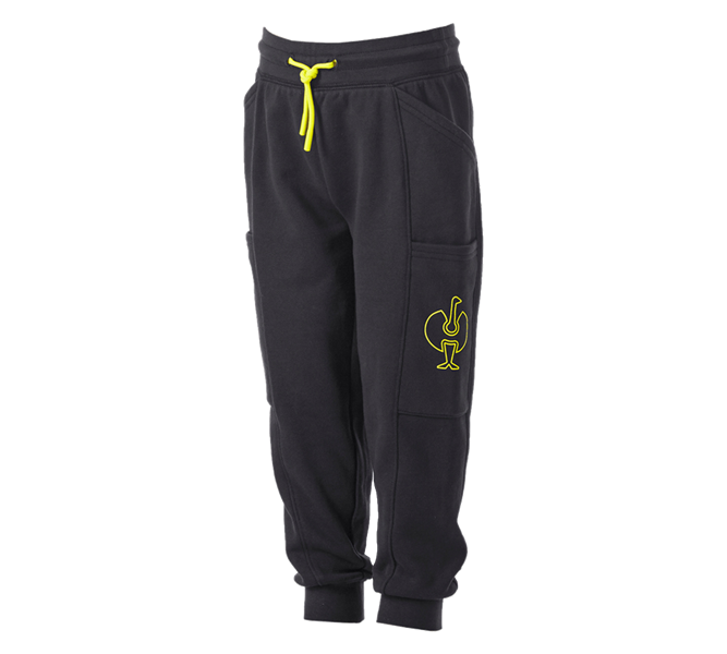 Main view, Homewear | Pyjamas, Sweat pants light e.s.trail, children's, black/acid yellow