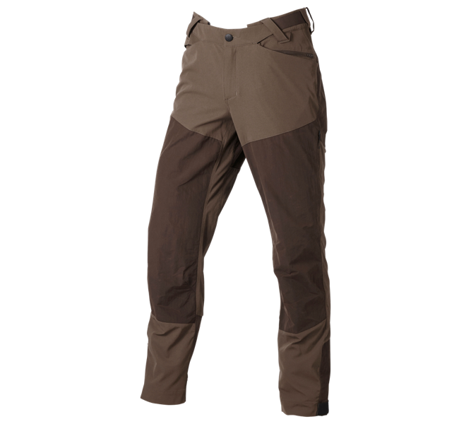 Main view, e.s.trail, Hybrid functional trousers e.s.trail, chestnut/hazelnut