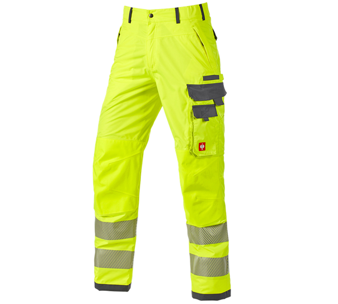 Main view, High-vis clothing, High-vis functional trousers e.s.prestige, high-vis yellow/grey