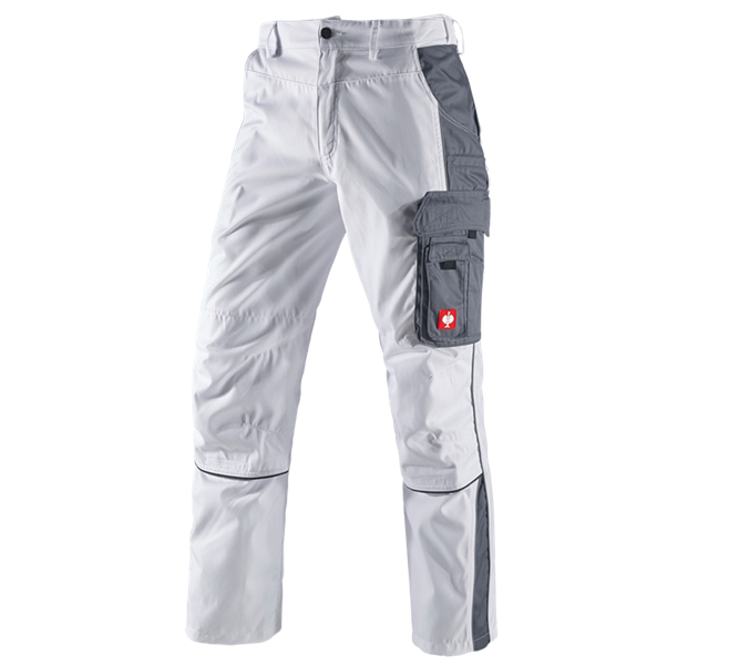 Main view, e.s.active, Trousers e.s.active, white/grey