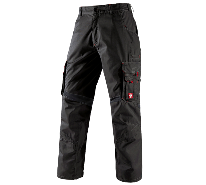 Main view, Clothing, Trousers e.s.akzent, black/red