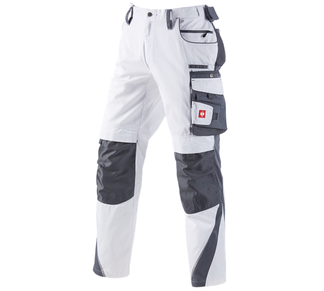 Main view, Clothing, Trousers e.s.motion, white/grey