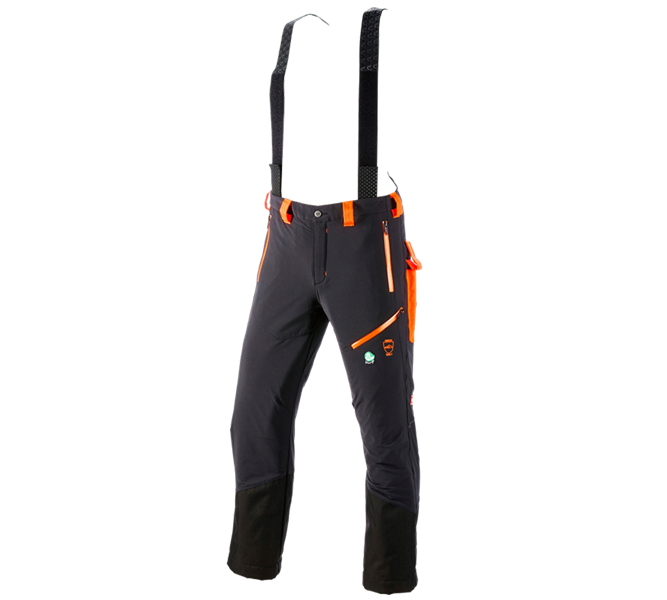 Main view, e.s.vision, Cut protection trousers e.s.vision, black/high-vis orange