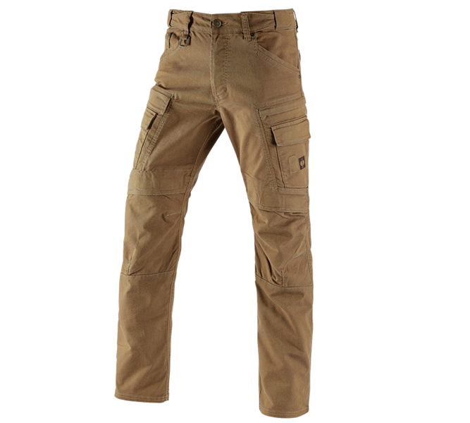 Main view, e.s.vintage, Worker cargo trousers e.s.vintage, sepia