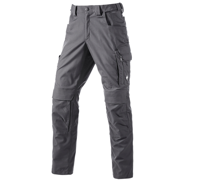 Main view, Clothing, Trousers e.s.concrete solid, anthracite