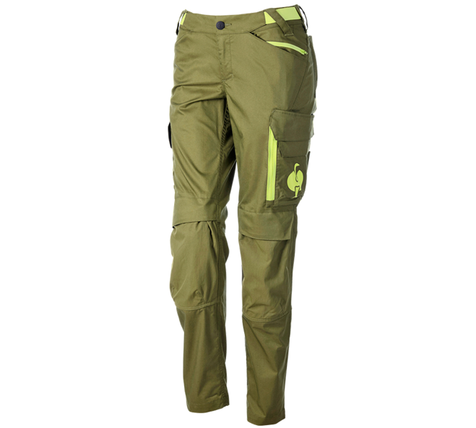 Main view, e.s.trail, Trousers e.s.trail, ladies', junipergreen/limegreen