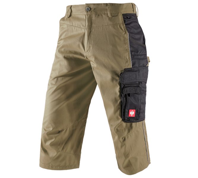 Main view, Joiners / Carpenters, e.s.active 3/4 length trousers, khaki/black