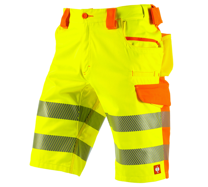 Main view, Clothing, High-vis shorts e.s.motion 2020, high-vis yellow/high-vis orange
