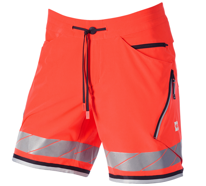 Main view, Clothing, Reflex functional shorts e.s.ambition, high-vis red/black