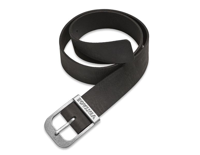 Main view, e.s.vintage, Leather belt e.s.vintage, black