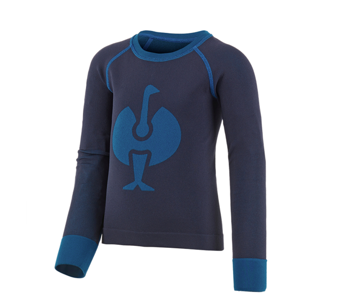 Main view, Search, e.s. functional-longsleeve seamless-warm, children, navy