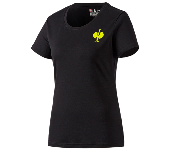 Hovedvisning, T-Shirts, Pullover & Skjorter, T-Shirt Merino e.s.trail, damer, sort/syregul