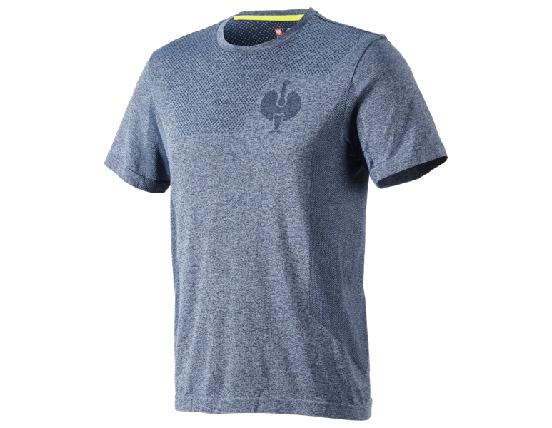 Main view, e.s.trail, T-Shirt seamless e.s.trail, deepblue melange