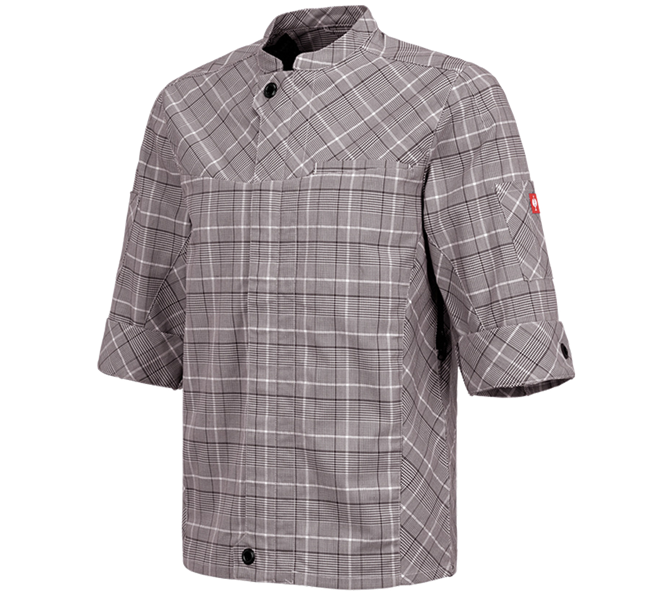 Main view, Chef's Jackets | Chef's Whites, Work jacket short sleeved e.s.fusion, men's, chestnut/white