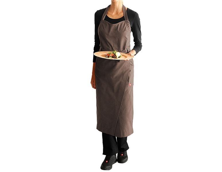 Main view, Aprons, Bib Apron e.s.fusion, ladies', chestnut melange
