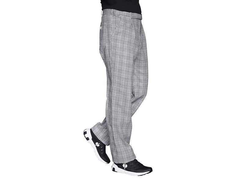 Main view, Clothing, Super-Check Unisex Chefs Trousers, black/white