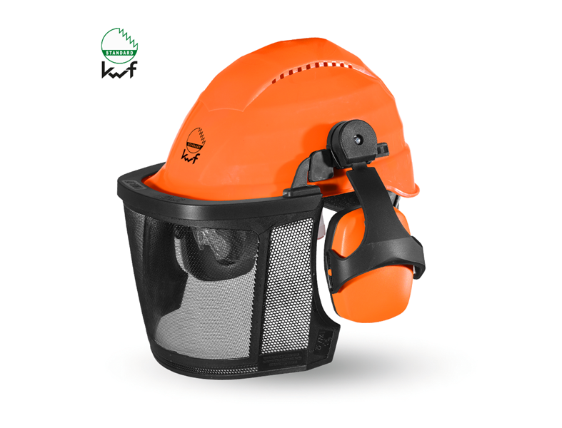 Hovedvisning, Sikkerhedshjelme, KWF Kombi af skov og sikkerhedshjelm Professional, orange