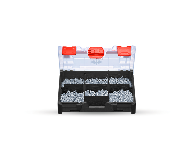 Main view, Attachment equipment, Fillister sheet metal screws range C-H, DIN 7981