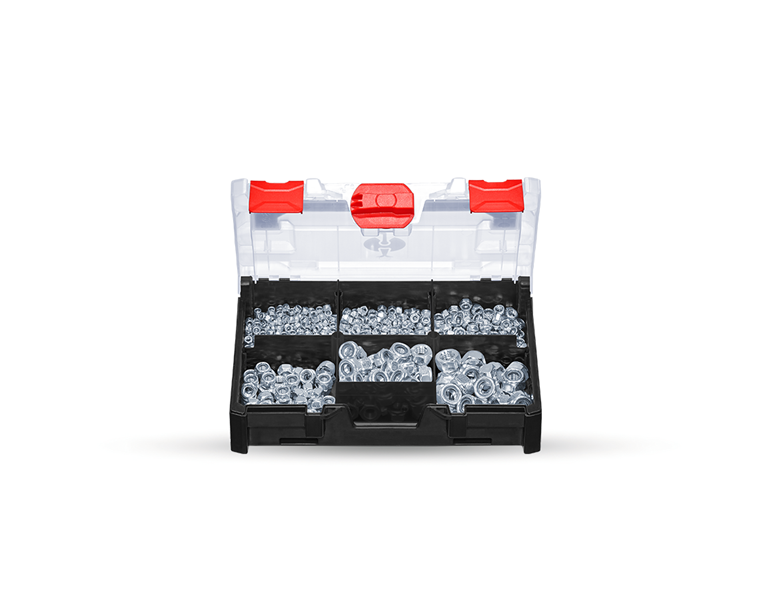 Main view, Assortment of nuts, Hex locking nuts DIN 985 in STbox mini