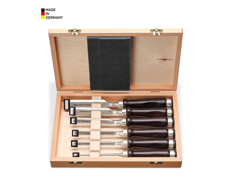 Main view, Chisels | Drivers, e.s. Mortise chisel in a beech wood box