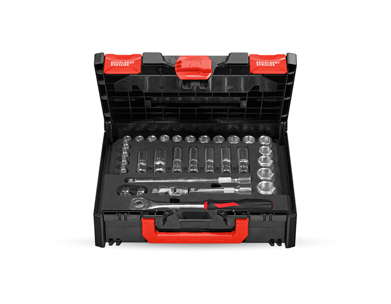 Main view, STRAUSSboxes, Socket wrench set lockfix 1/2 in STRAUSSbox midi