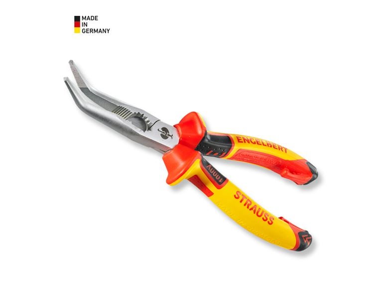 Main view, Power tongs, e.s. angled flat-round pliers VDE