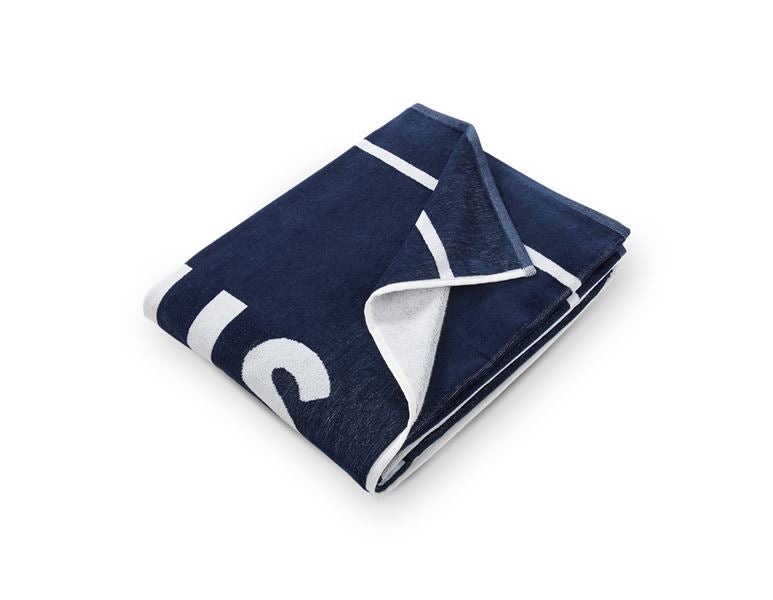 Main view, Clothing, e.s. Sauna towel, deepblue/white