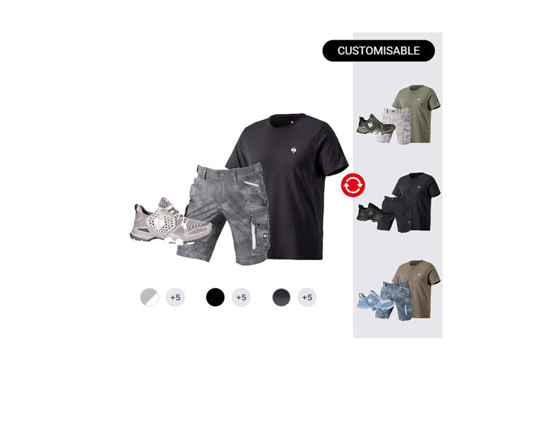 MEN’S SET: T-Shirt+ Cargo shorts+ Work shoes