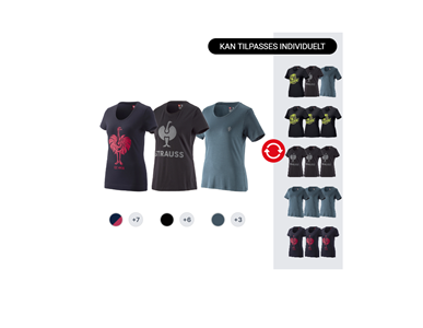 DAMESÆT: 3x e.s. T-shirt