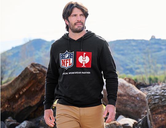 View 2, NFL Hoodie cotton, black