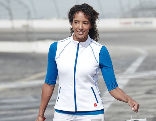 Visning 1, Vest thermo stretch e.s.​motion 2020, damer, hvid/ensianblå