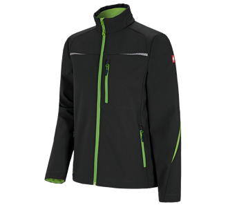 Hovedvisning, Softshell&shy;jakke e.s.​motion 2020, sort/havgrøn