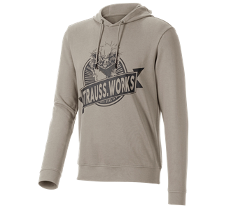 Hovedvisning, Hoody-Sweatshirt e.s.​iconic works, delfingrå