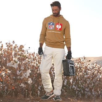 Visning 3, NFL Hoodie cotton, mandelbrun