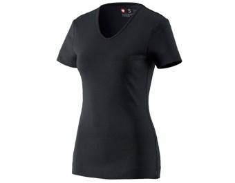e.s. T-shirt cotton V-Neck, ladies'