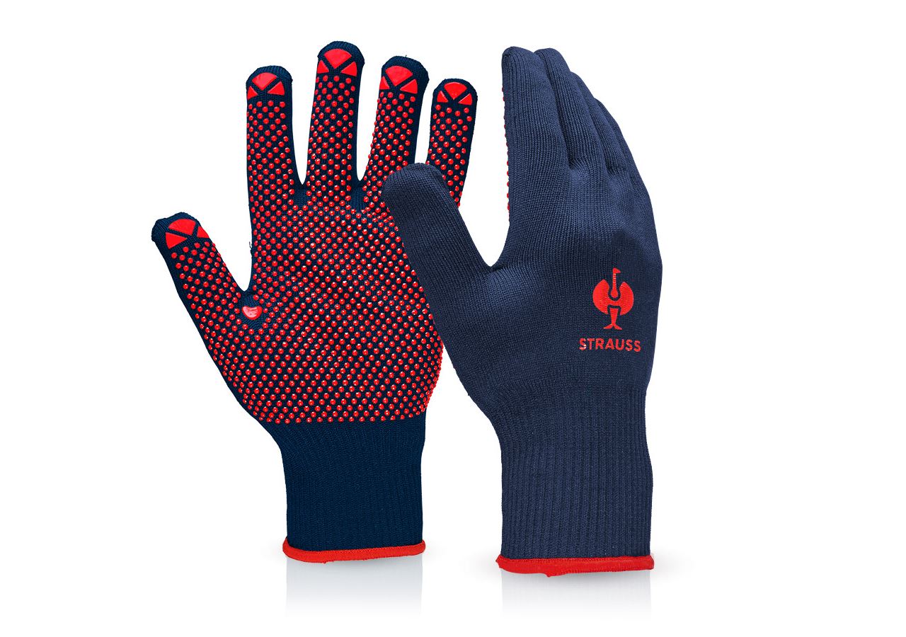 Coated: PVC knitted gloves Rondo + blue