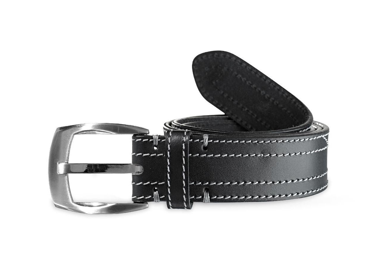 Accessories: Leather belt Baxter + black
